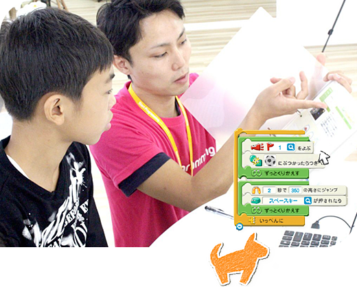 プログラミンゲーム開発の様子