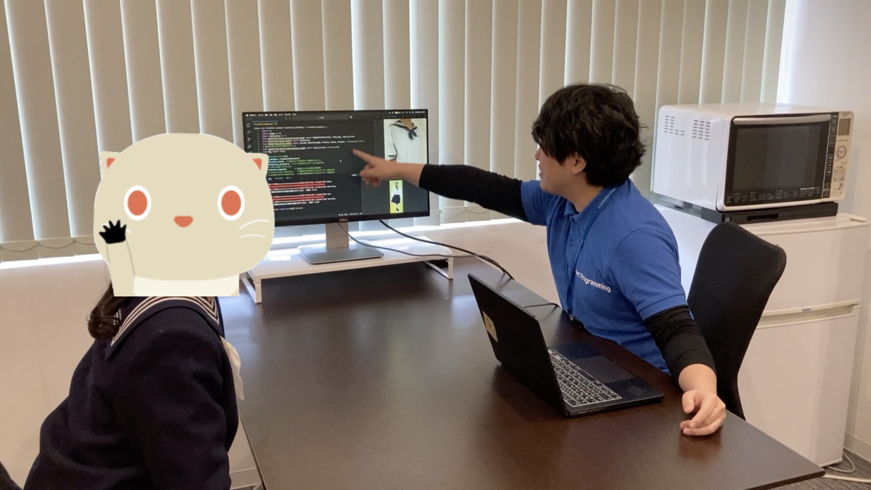 インタビューの写真